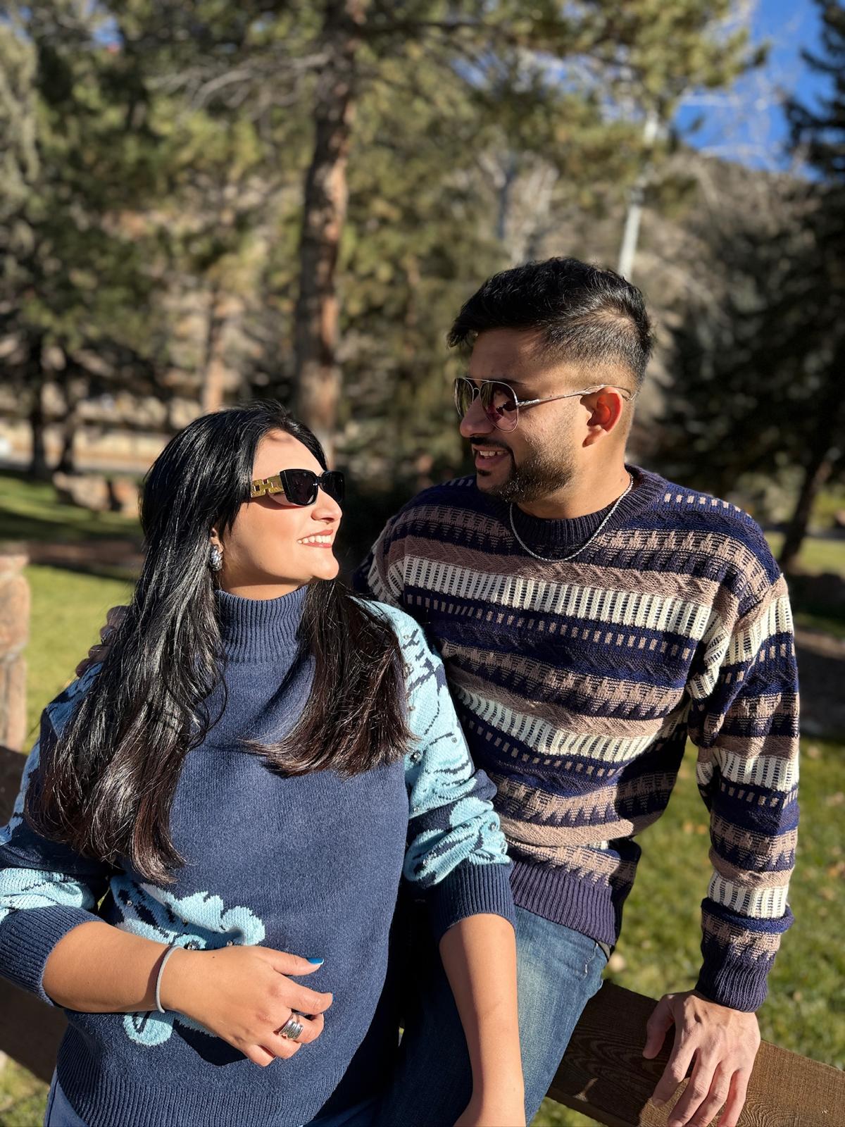 Priyank and Binny at the park